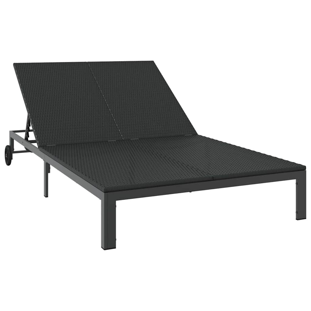 Solseng polyrattan Sort