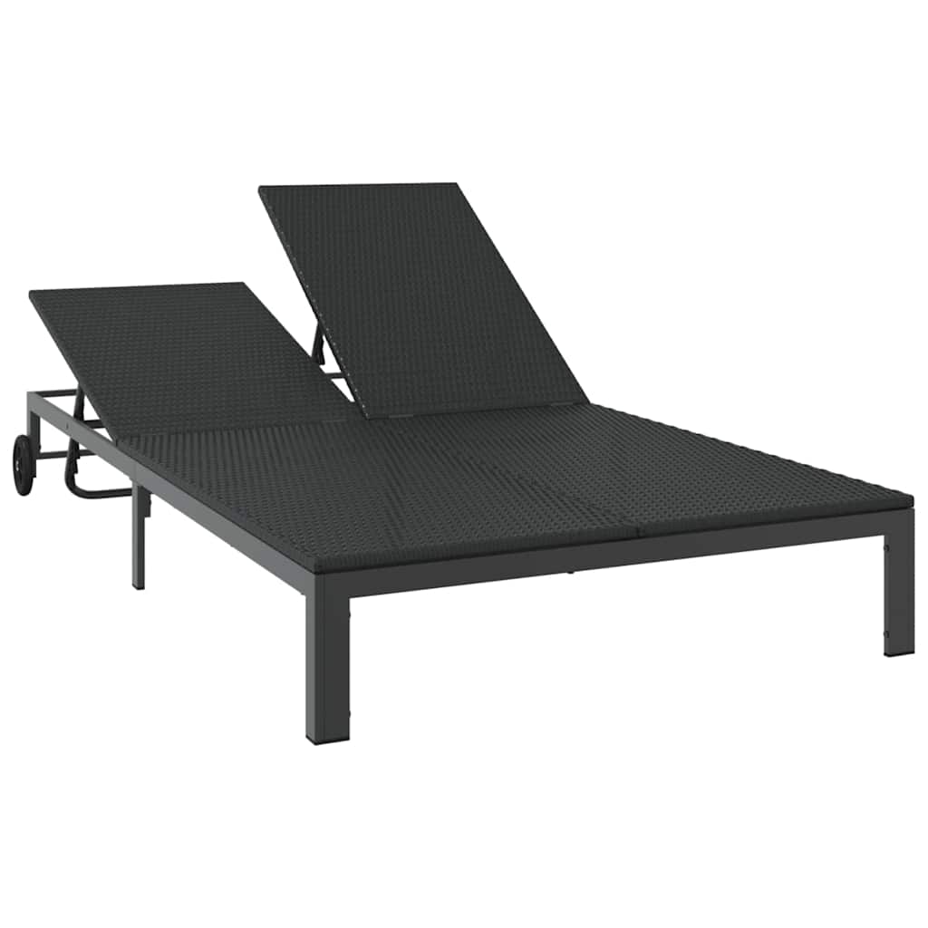 Solseng polyrattan Sort