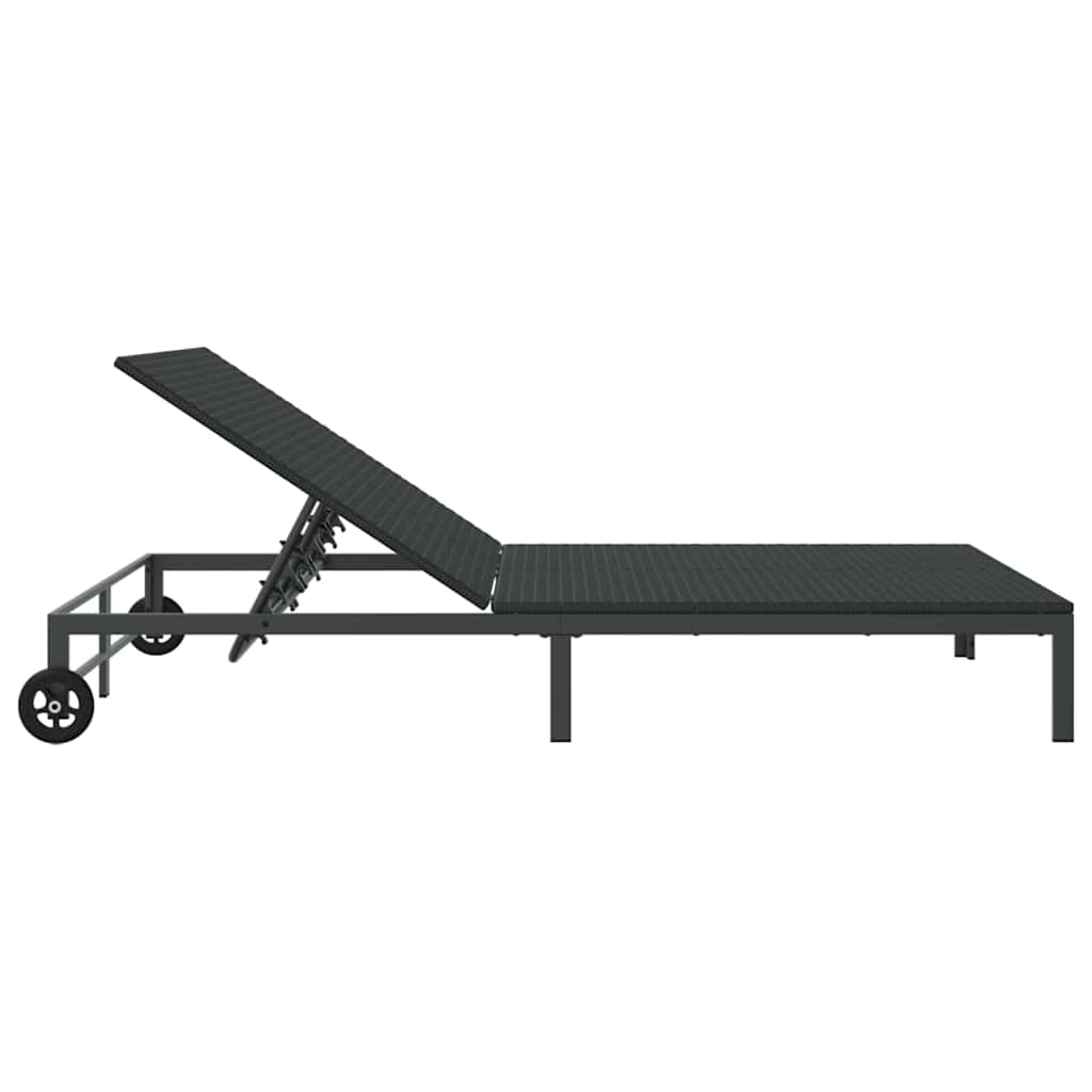 Solseng polyrattan Sort