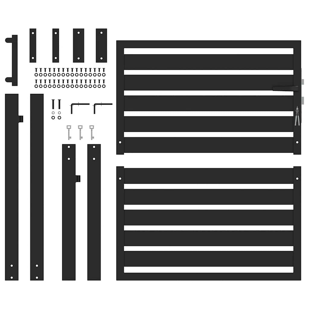 havelåge låsbar 100x100 cm aluminium sort