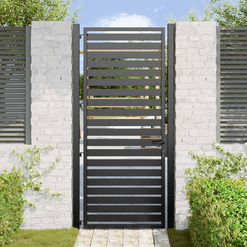 havelåge låsbar 100x200 cm aluminium sort