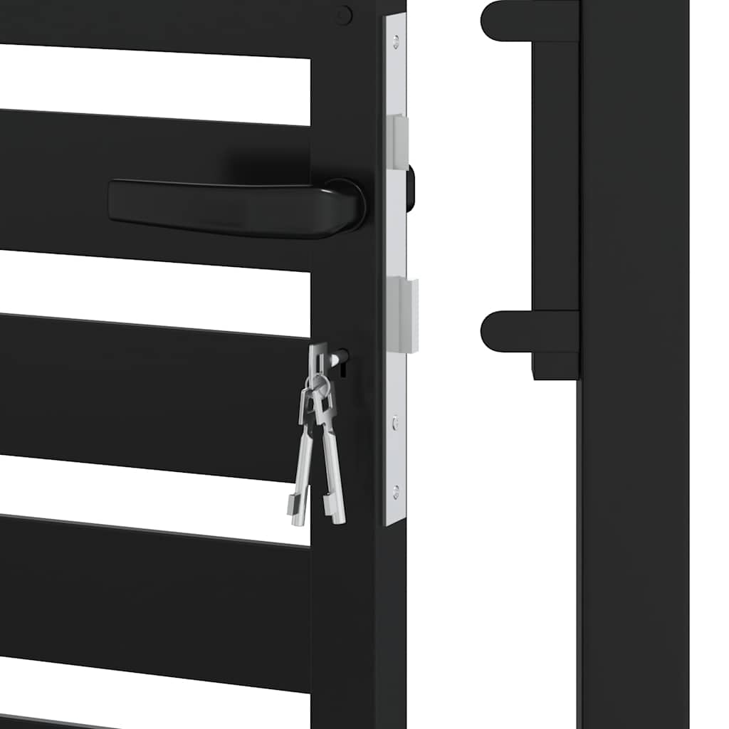 havelåge låsbar 100x200 cm aluminium sort