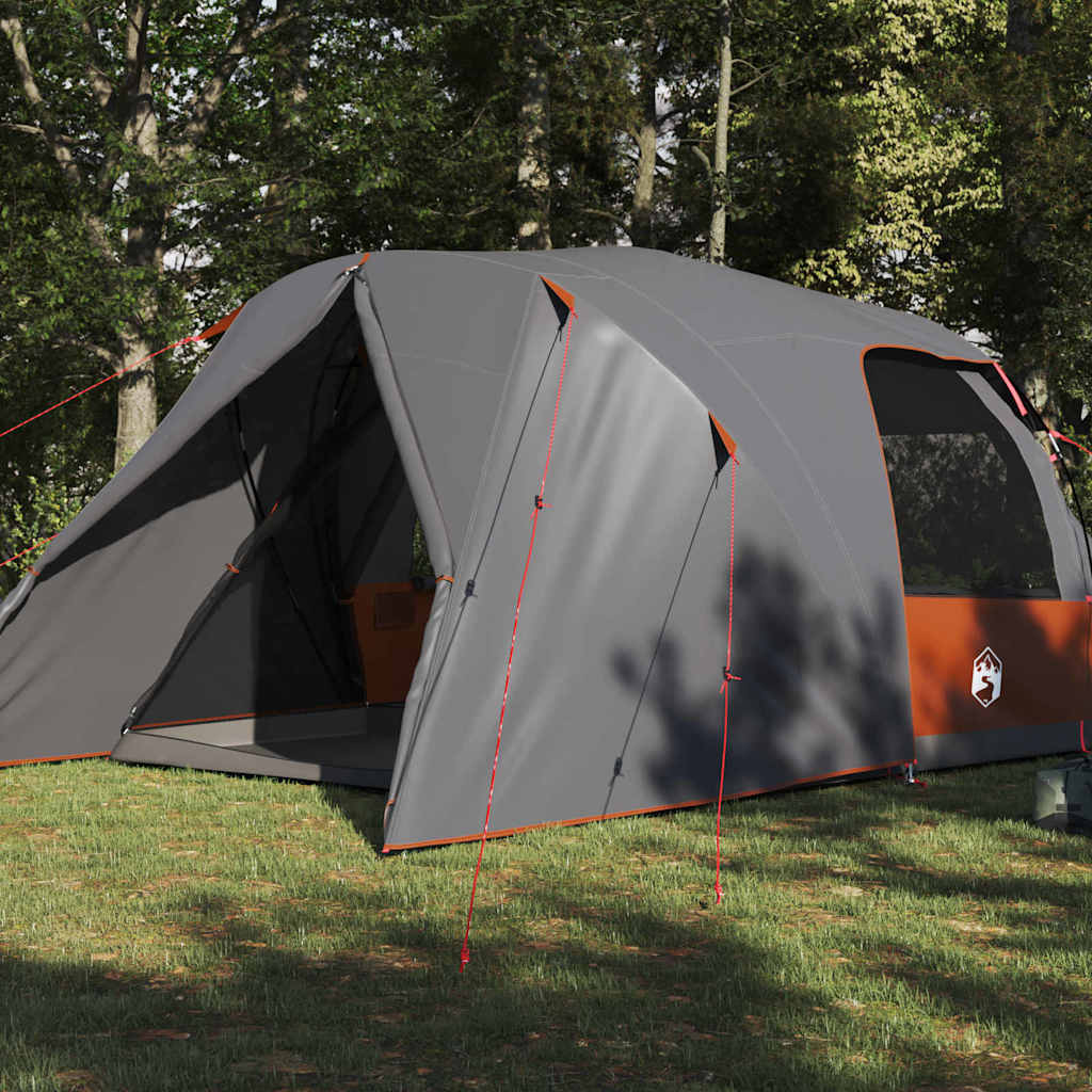 Dome Telt 4-Personer med tag Grå og orange 455 x 252 x 178 cm