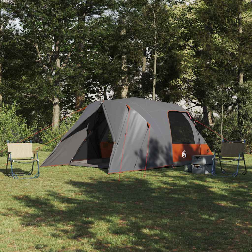 Dome Telt 4-Personer med tag Grå og orange 455 x 252 x 178 cm