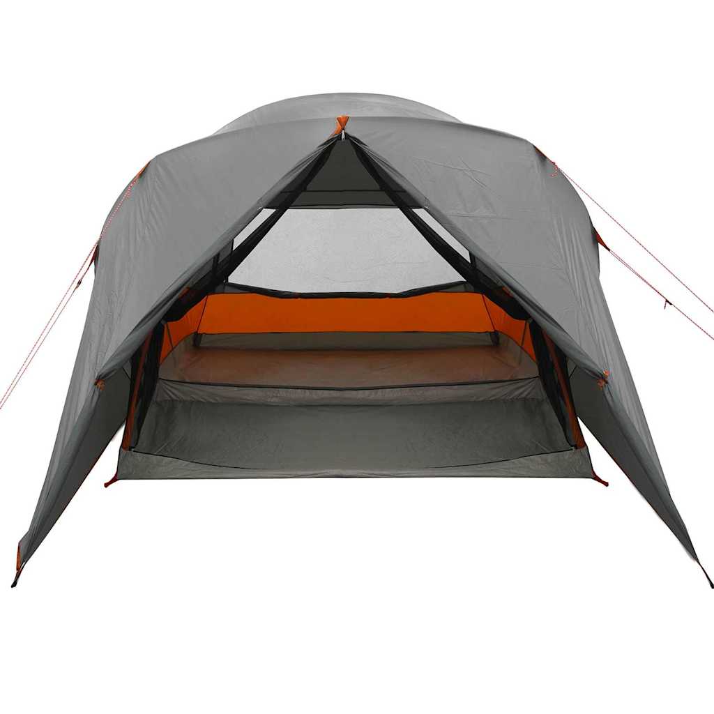 Dome Telt 4-Personer med tag Grå og orange 455 x 252 x 178 cm