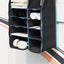 Hængende teltorganizer 10 lommer Sort 40,5 x 25 x 80 cm oxford