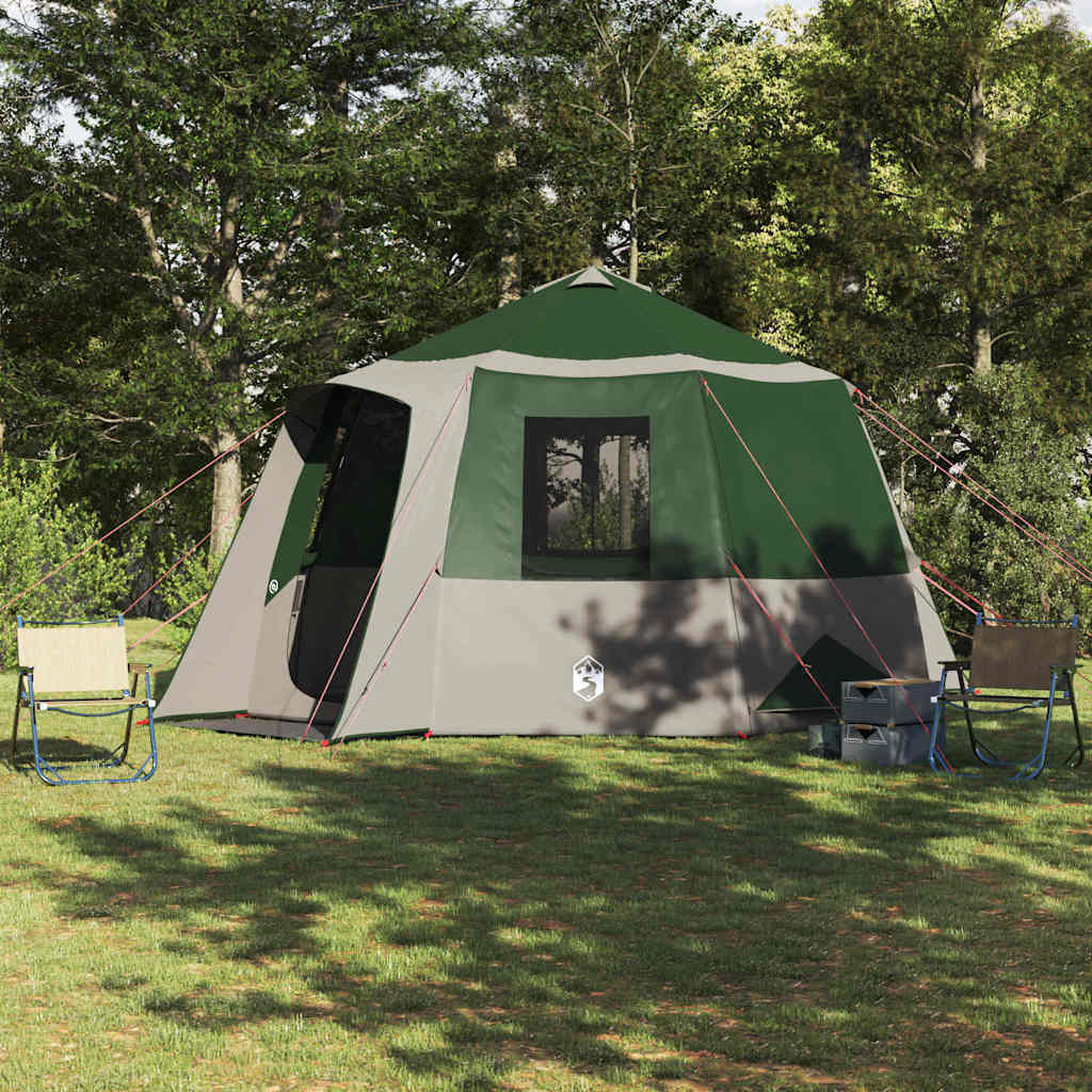 Cabin tent til 12 personer 10 personer Grøn og Hvid