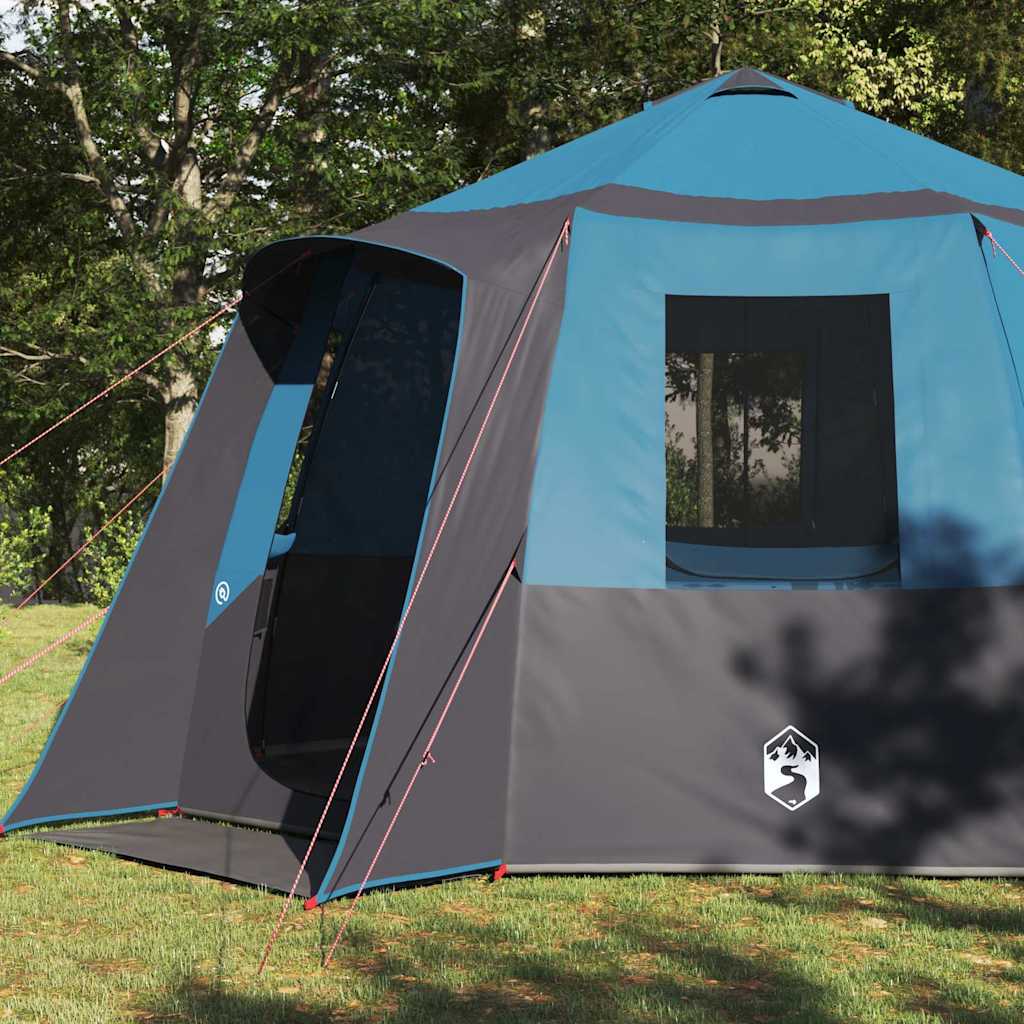 Cabin tent til 12 personer 10 personer Blå og grå