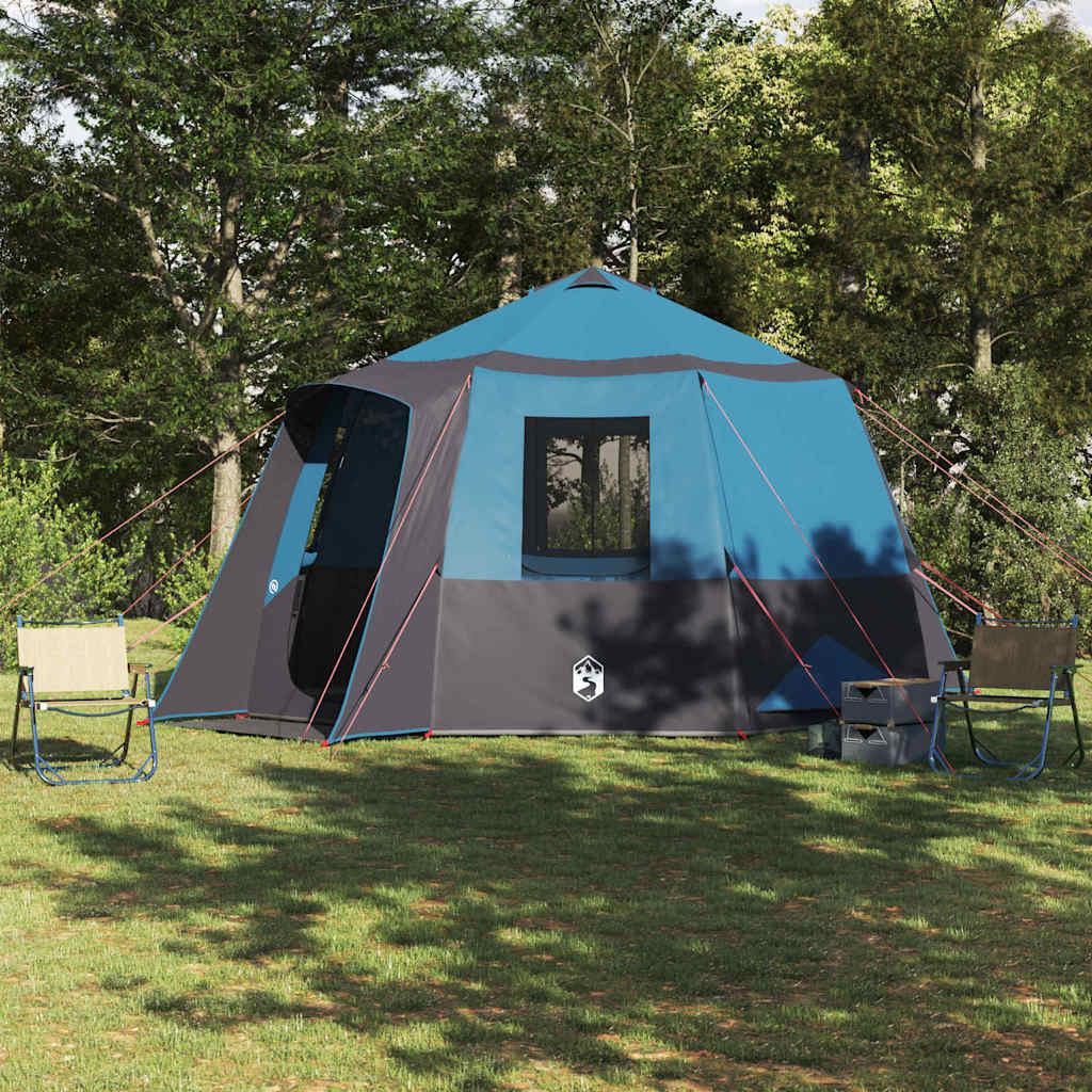 Cabin tent til 12 personer 10 personer Blå og grå