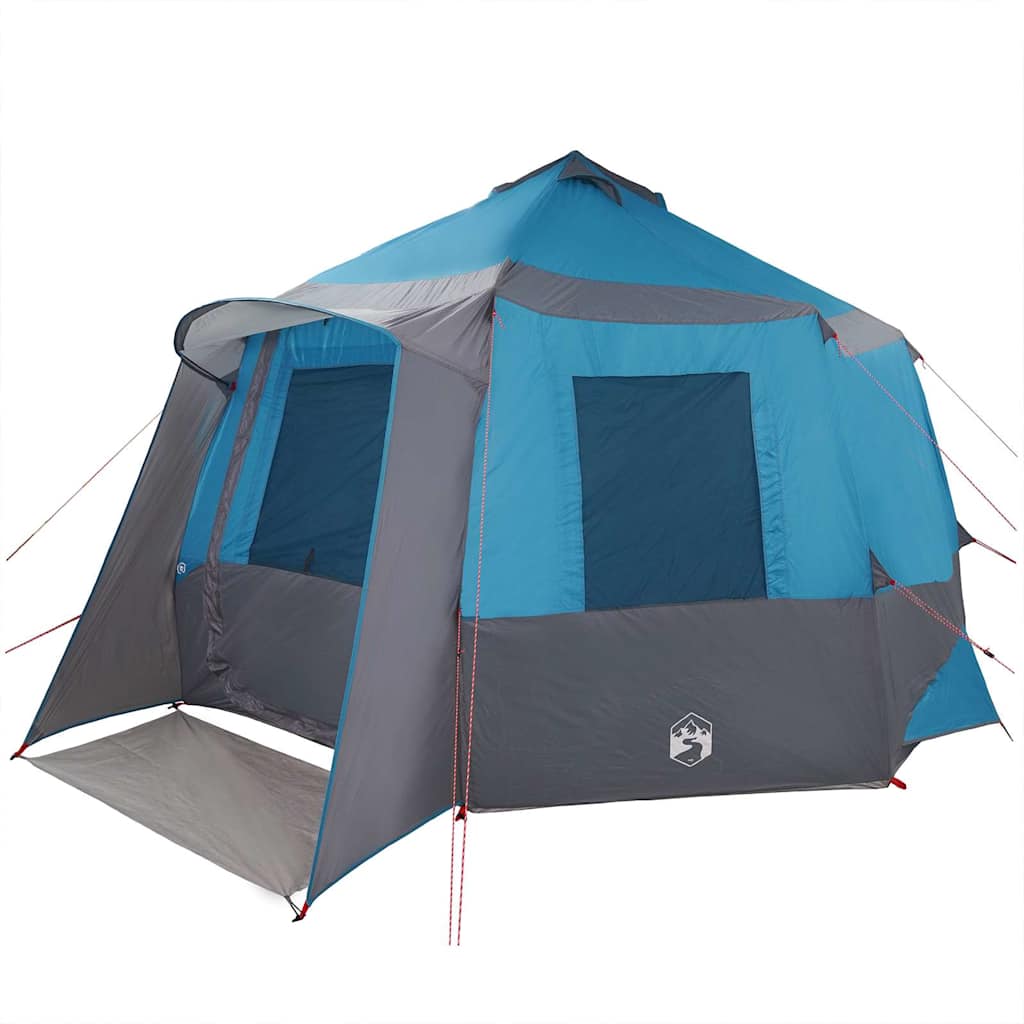 Cabin tent til 12 personer 10 personer Blå og grå