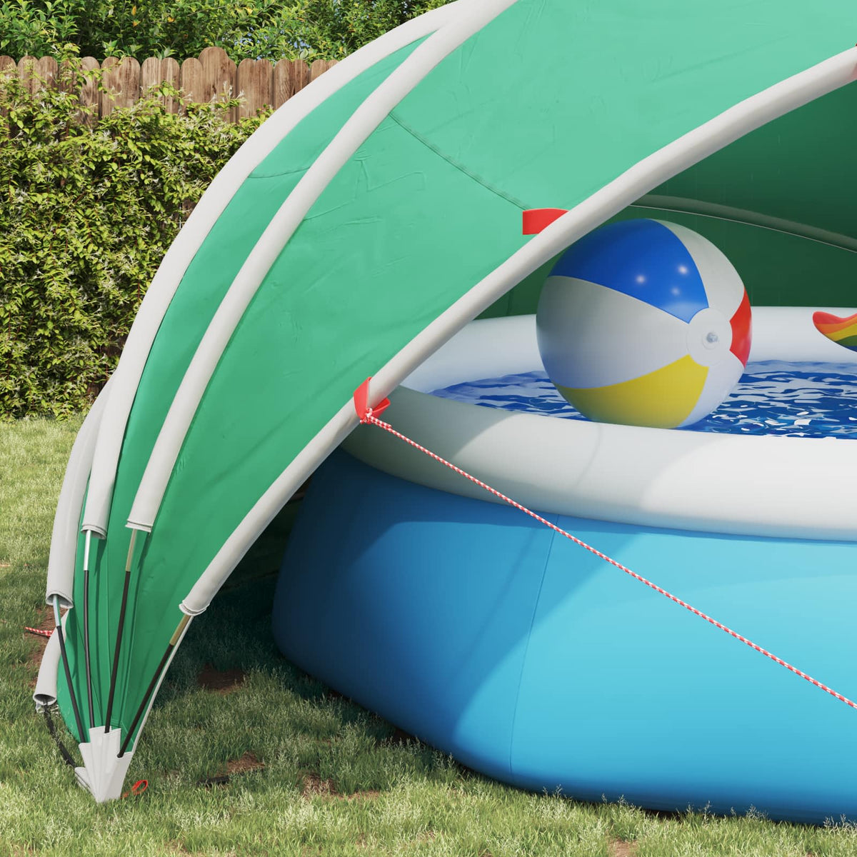 Pool Dome 500 x 500 x 236 cm 185T polyester med PU-belægning