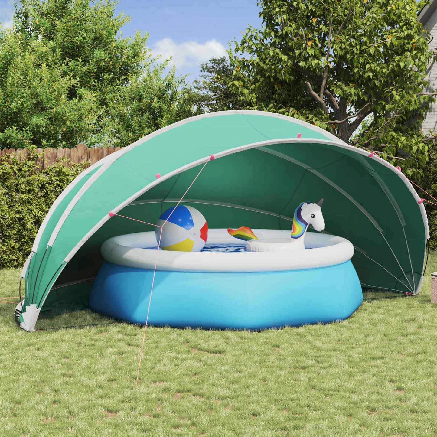 Pool Dome 546 x 516 x 250 cm 185T polyester med PU-belægning