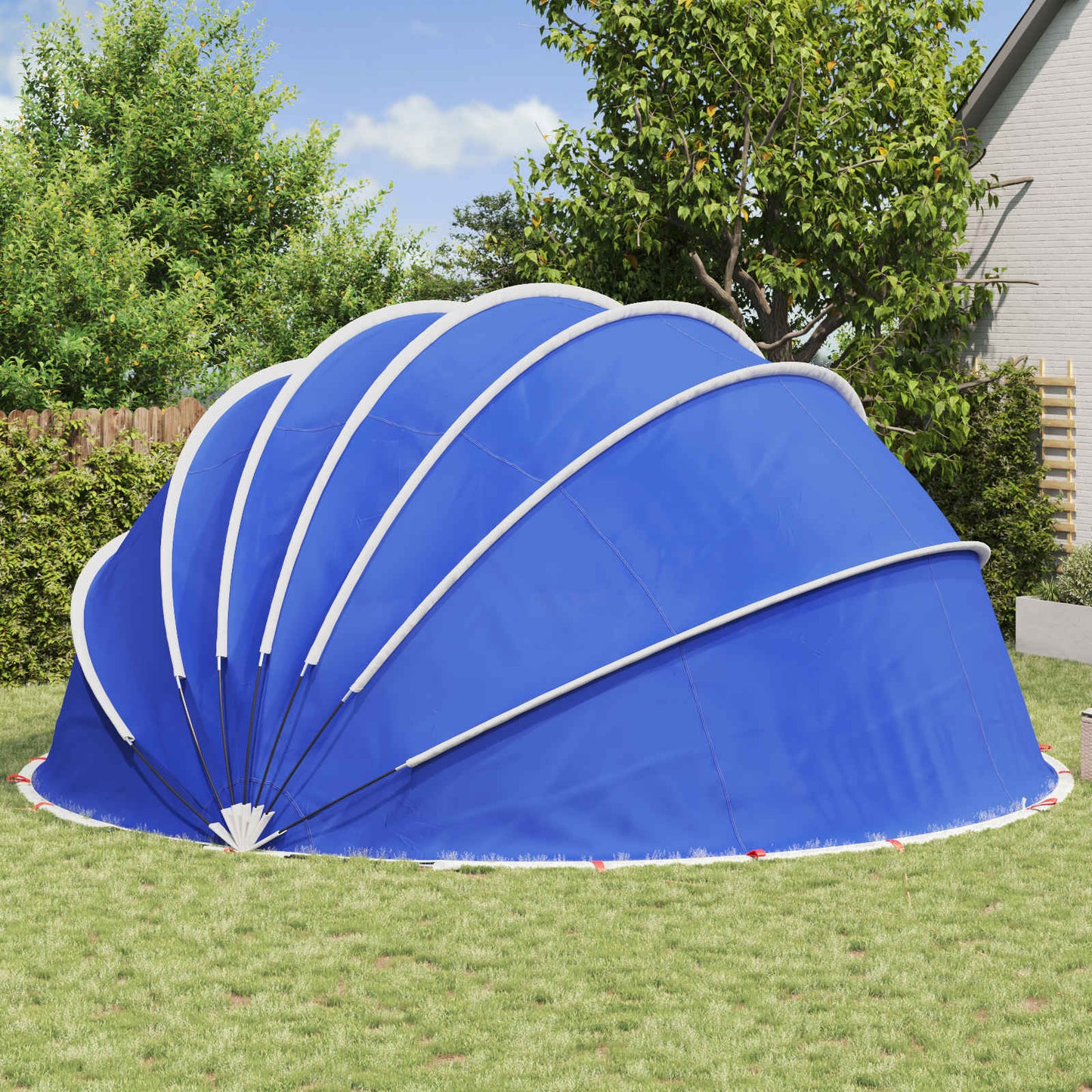 Pool Dome 592 x 590 x 275 cm 185T polyester med PU-belægning