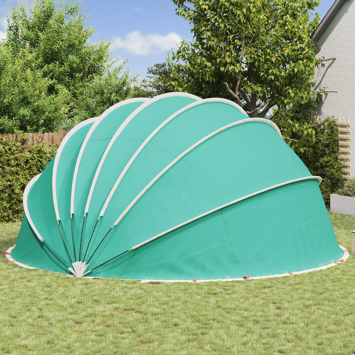 Pool Dome 592 x 590 x 275 cm 185T polyester med PU-belægning