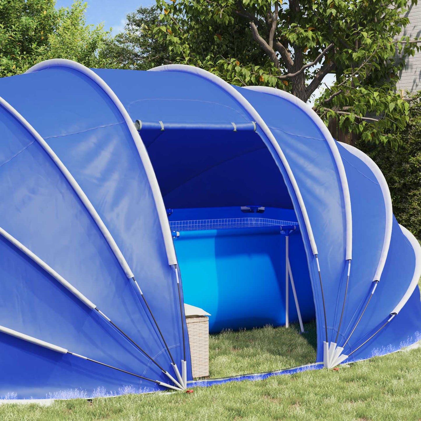 Pooltelt Dome 538 x 440 x 204 cm Azure Blue