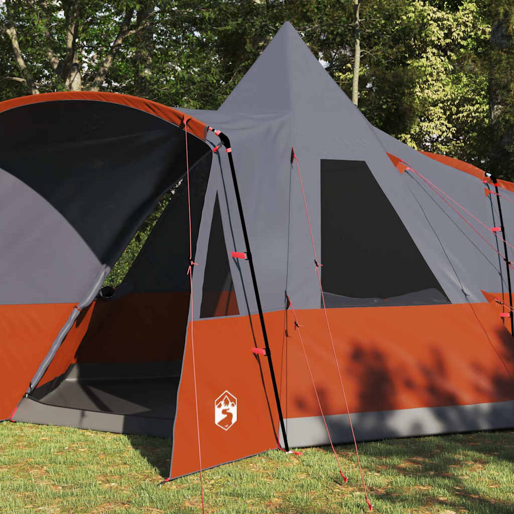 Teepee Telt 8-Personer 8 personer Grå og orange