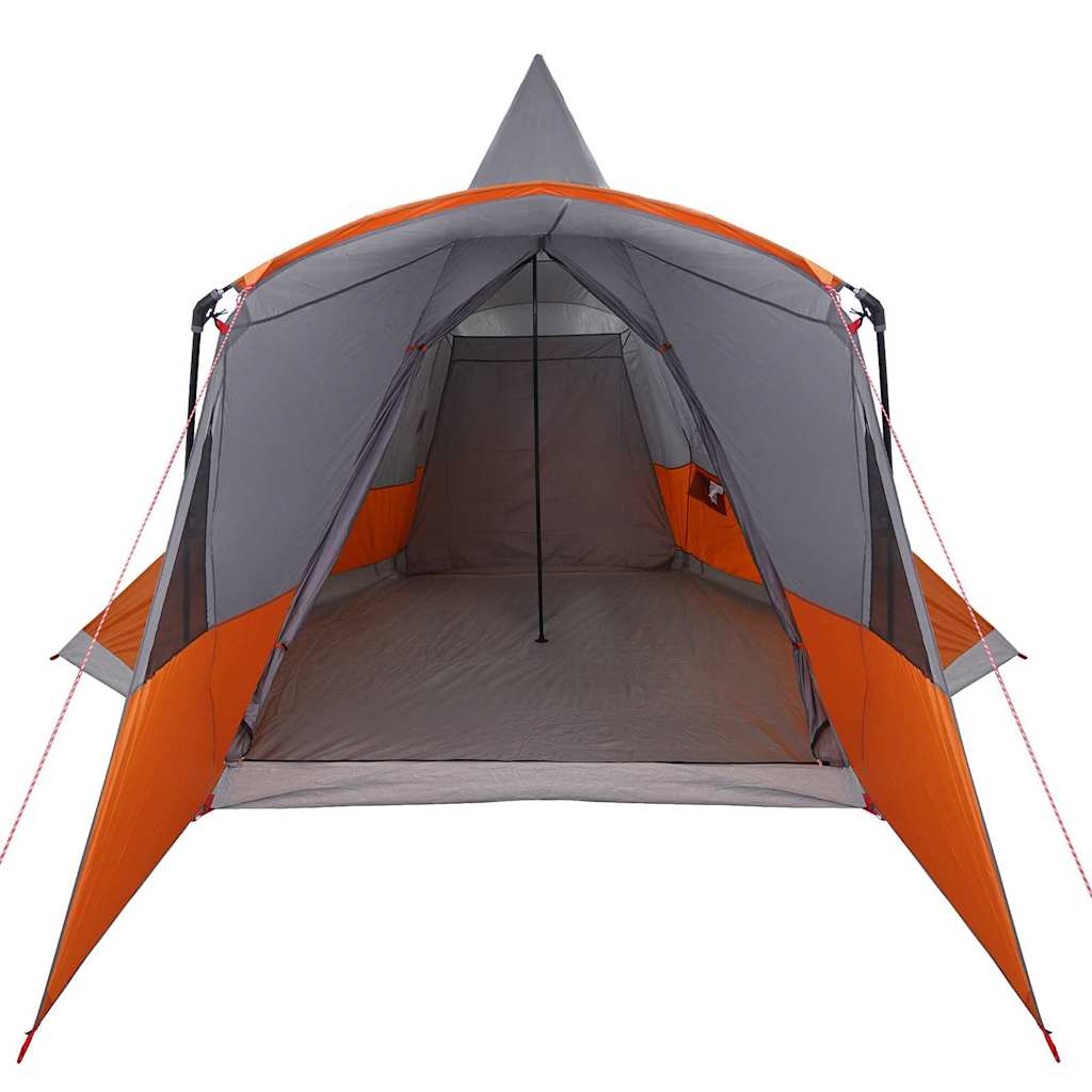 Teepee Telt 8-Personer 8 personer Grå og orange