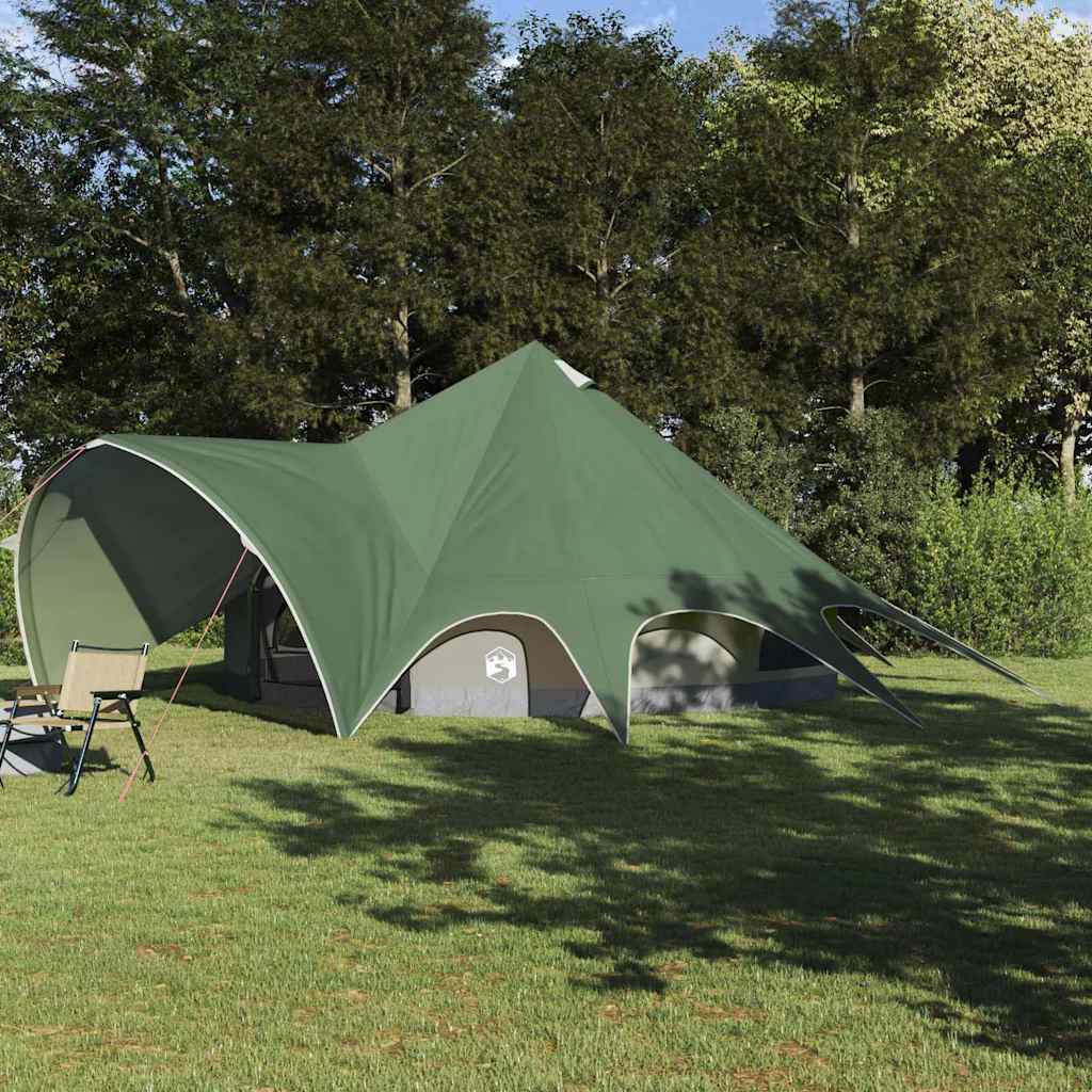 Teepee Telt 9-Personer 9-personers Grøn og Grå