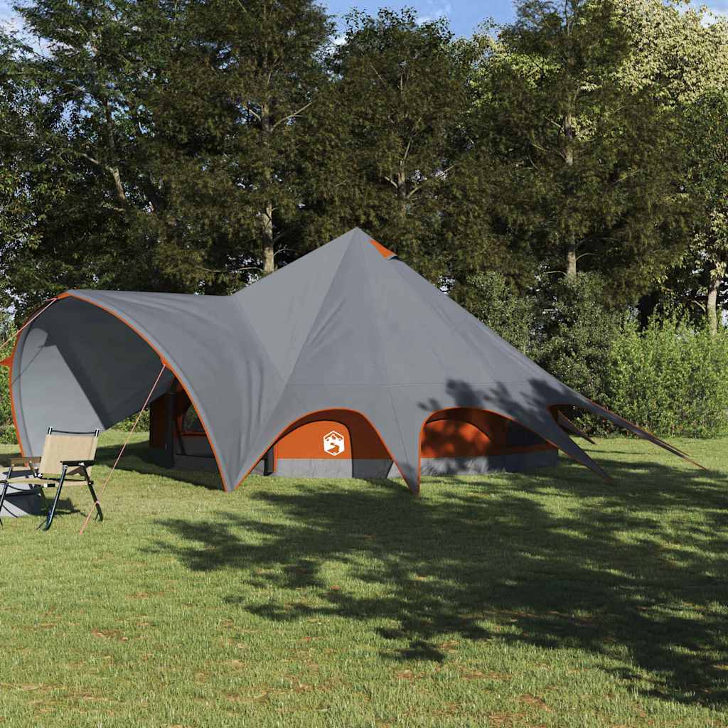 Teepee Telt til 9 personer 9-personers Grå og orange