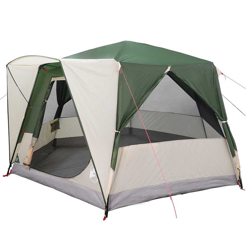 Cabin Tent 5-Person med tag Grøn og Hvid 333 x 317 x 194 cm