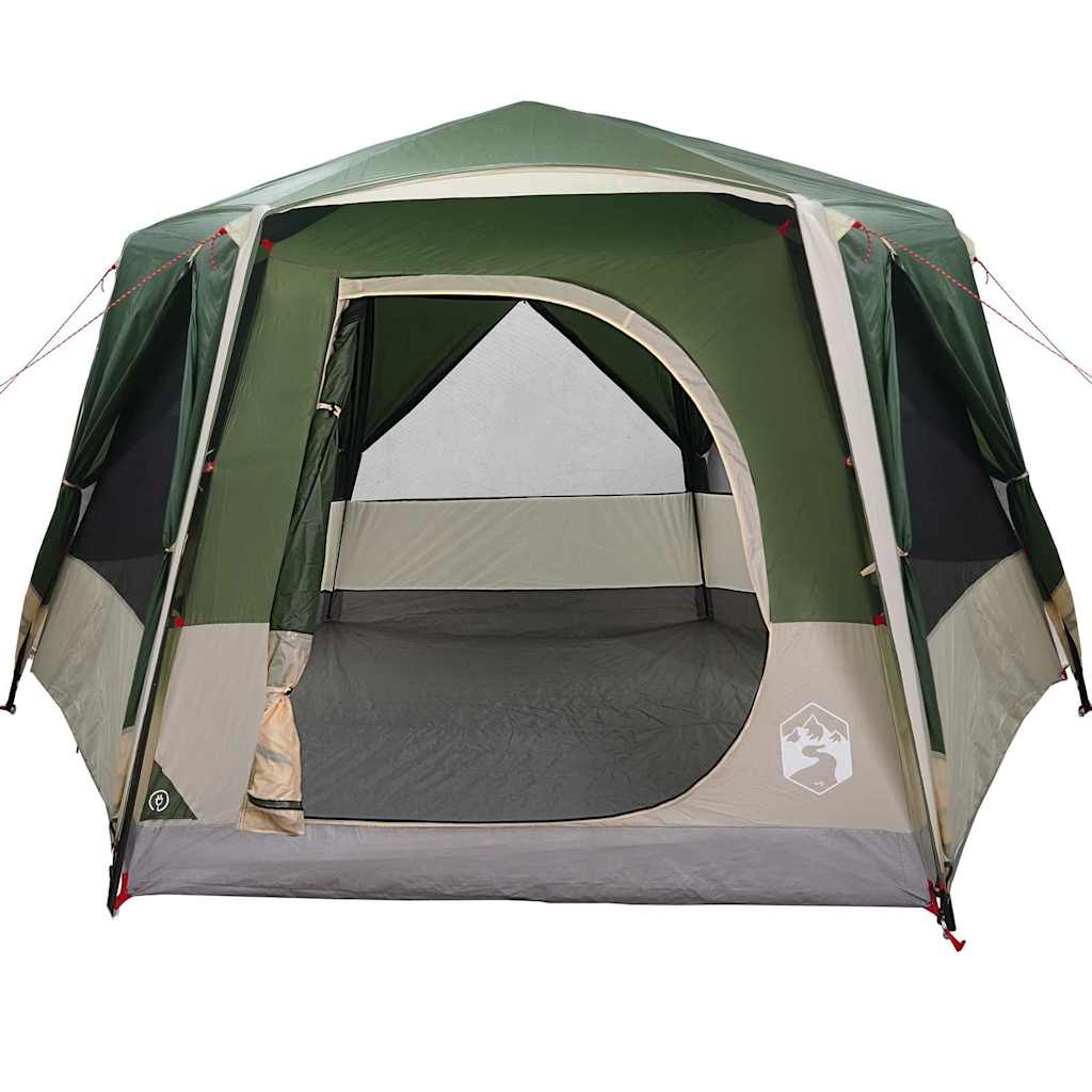 Cabin Tent 5-Person med tag Grøn og Hvid 333 x 317 x 194 cm