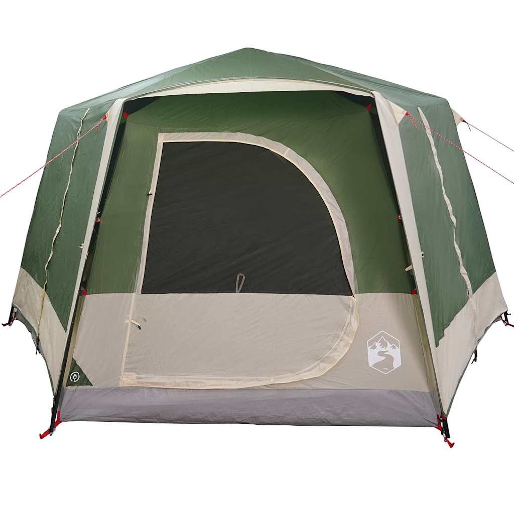 Cabin Tent 5-Person med tag Grøn og Hvid 333 x 317 x 194 cm