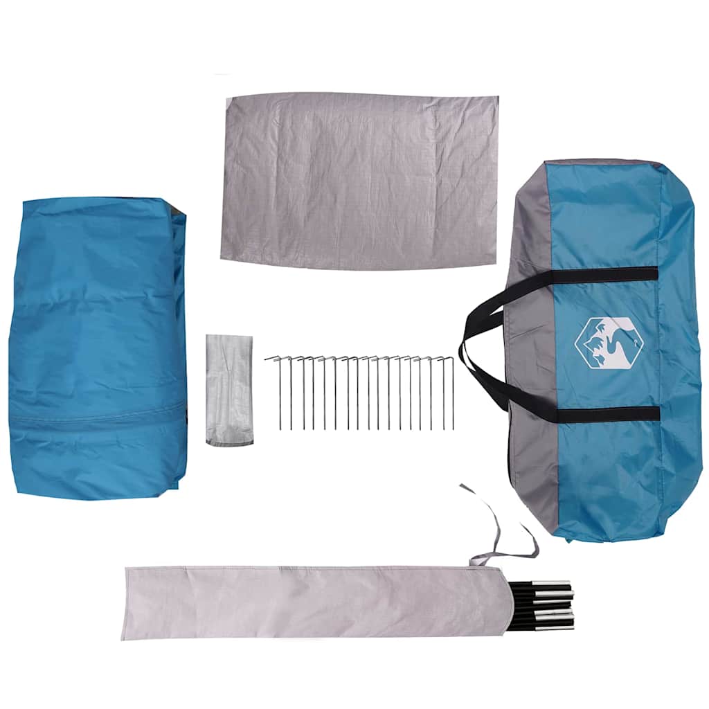 Cabin Tent 5-Person med tag Blå og grå 333 x 317 x 194 cm