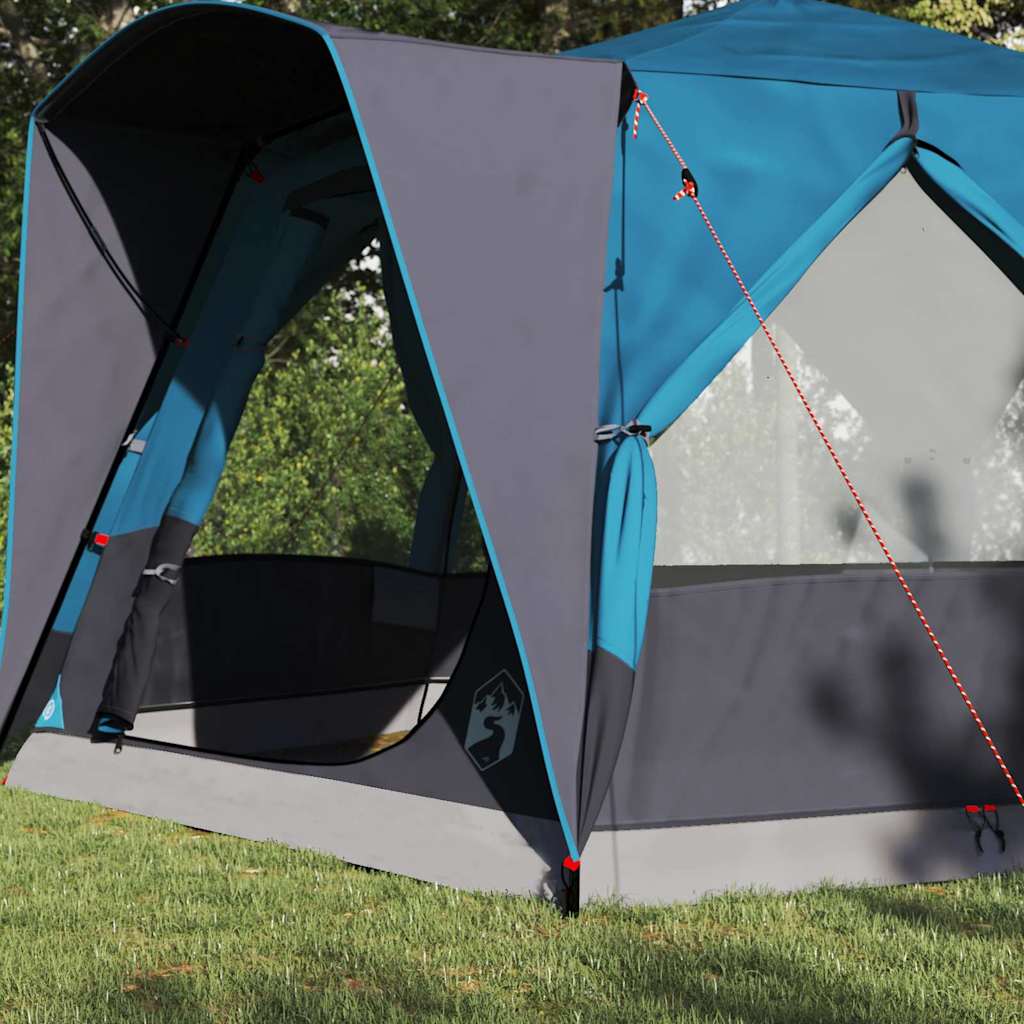 Cabin Tent 5-Person med tag Blå og grå 333 x 317 x 194 cm