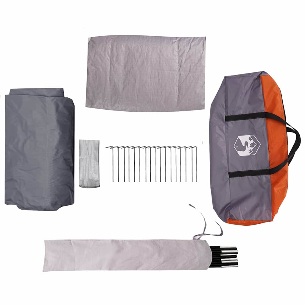 Cabin Tent 5-Person med tag Grå og orange 333 x 317 x 194 cm
