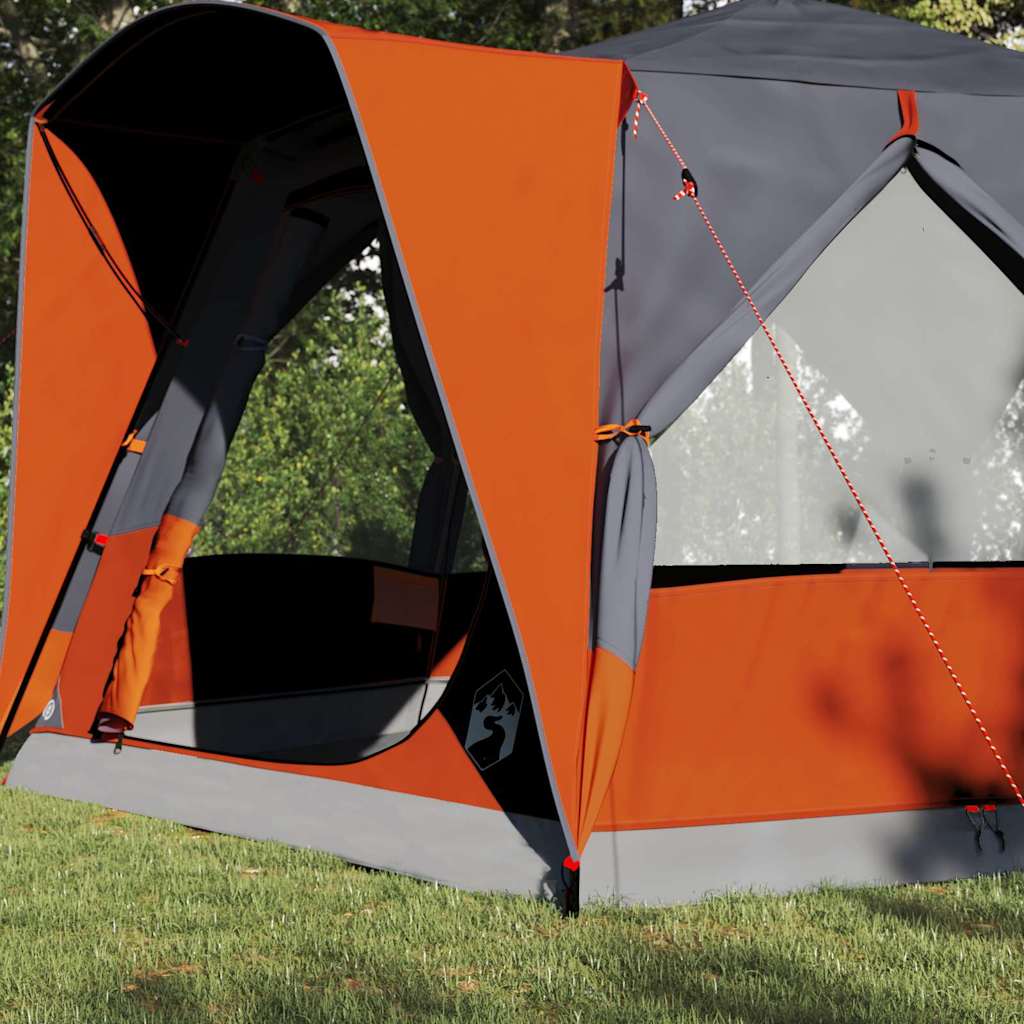 Cabin Tent 5-Person med tag Grå og orange 333 x 317 x 194 cm