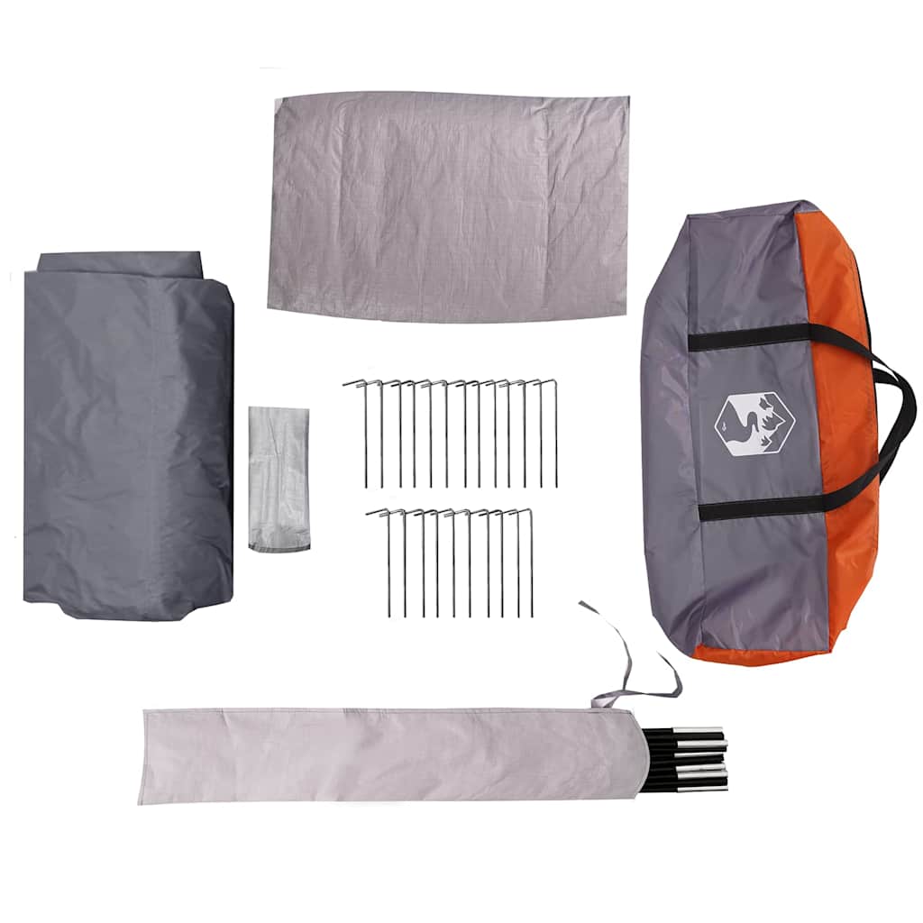 Camping telt til 3 personer Grå og orange 320 x 320 x 203 cm