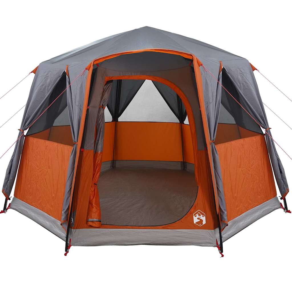 Camping telt til 3 personer Grå og orange 320 x 320 x 203 cm