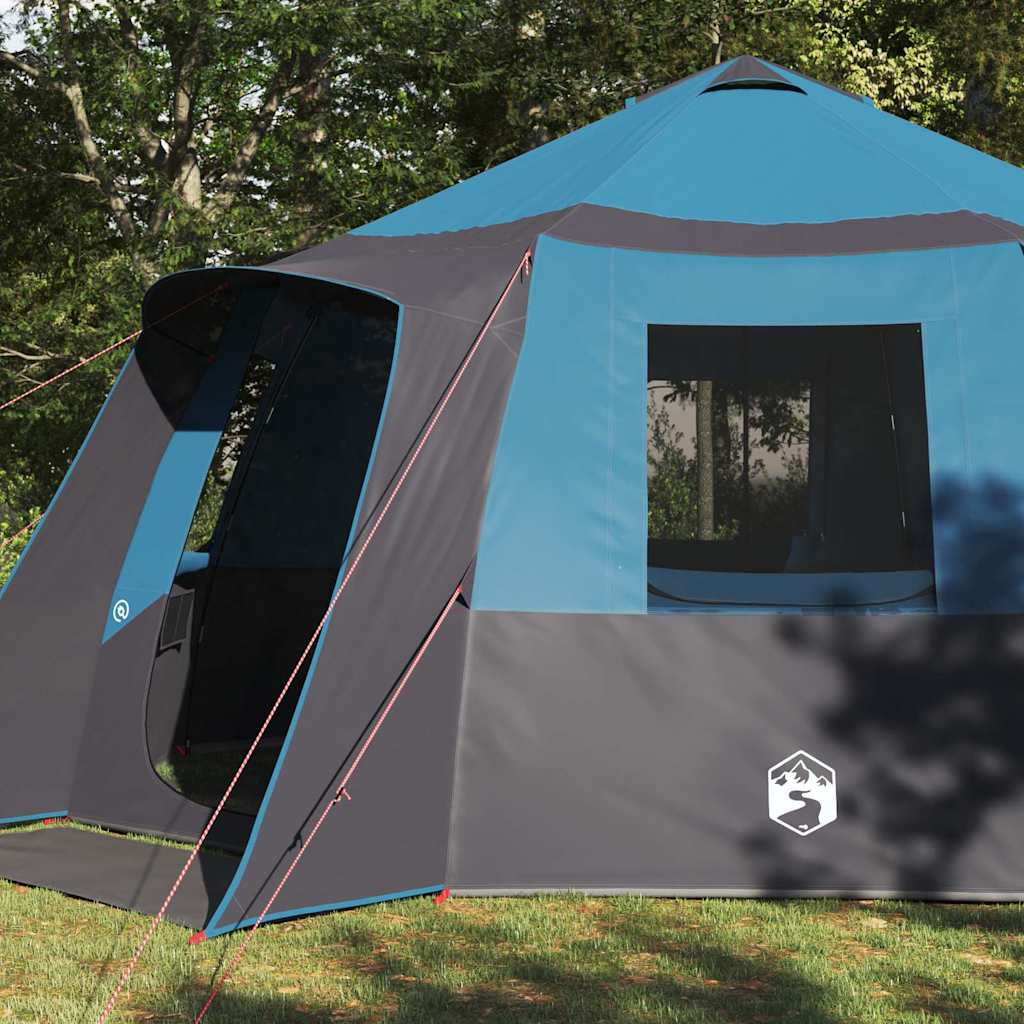 Cabin tent til 12 personer Blå og grå 500 x 500 x 294 cm
