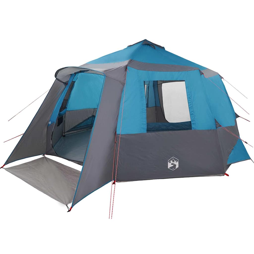 Cabin tent til 12 personer Blå og grå 500 x 500 x 294 cm