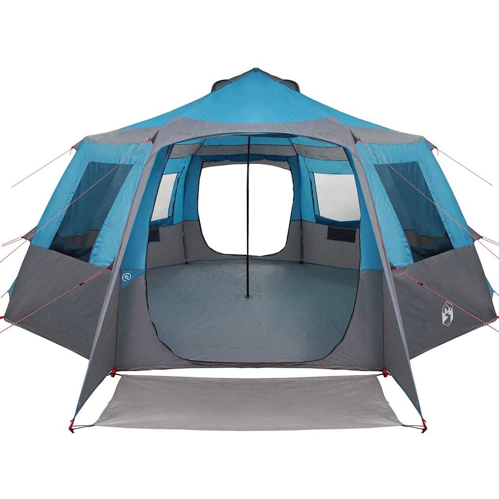 Cabin tent til 12 personer Blå og grå 500 x 500 x 294 cm