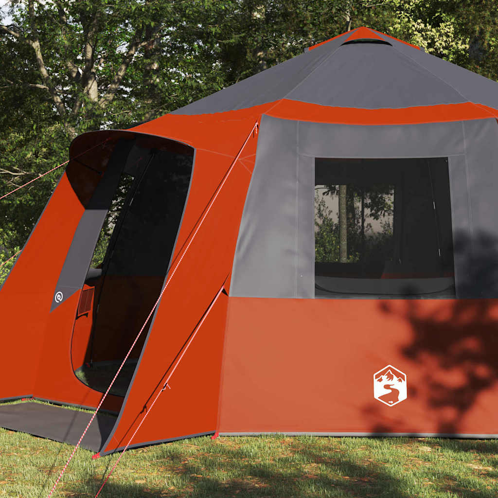 Cabin tent til 12 personer Grå og orange 500 x 500 x 294 cm