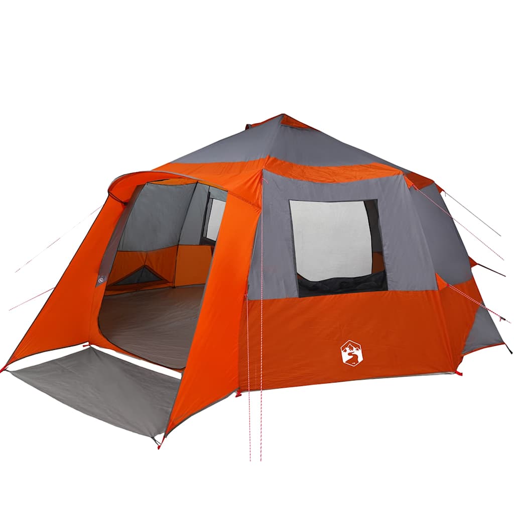 Cabin tent til 12 personer Grå og orange 500 x 500 x 294 cm