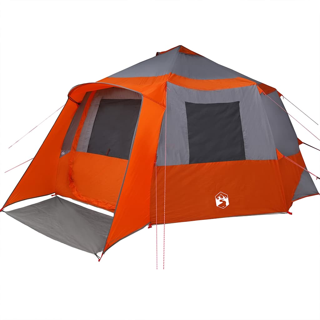 Cabin tent til 12 personer Grå og orange 500 x 500 x 294 cm
