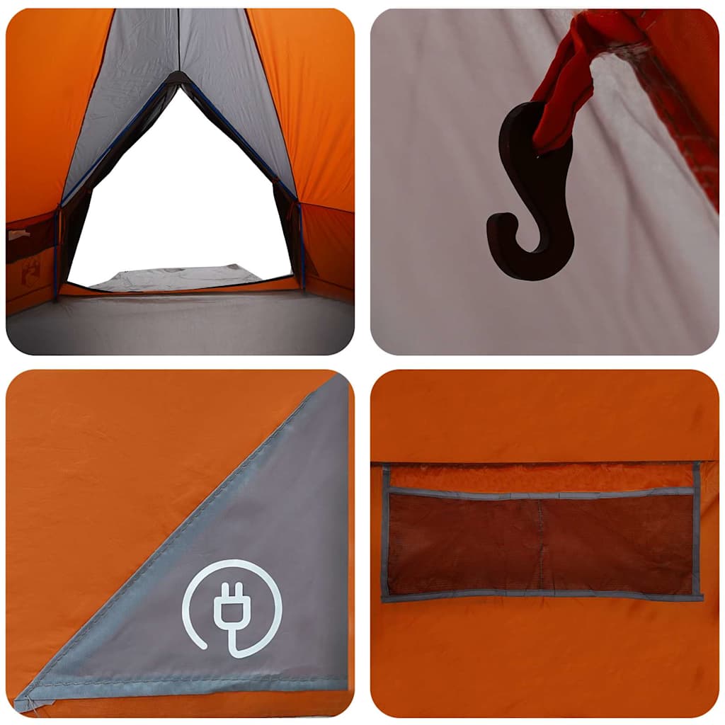 Teepee Telt 10-Personer 10 personer Grå og orange