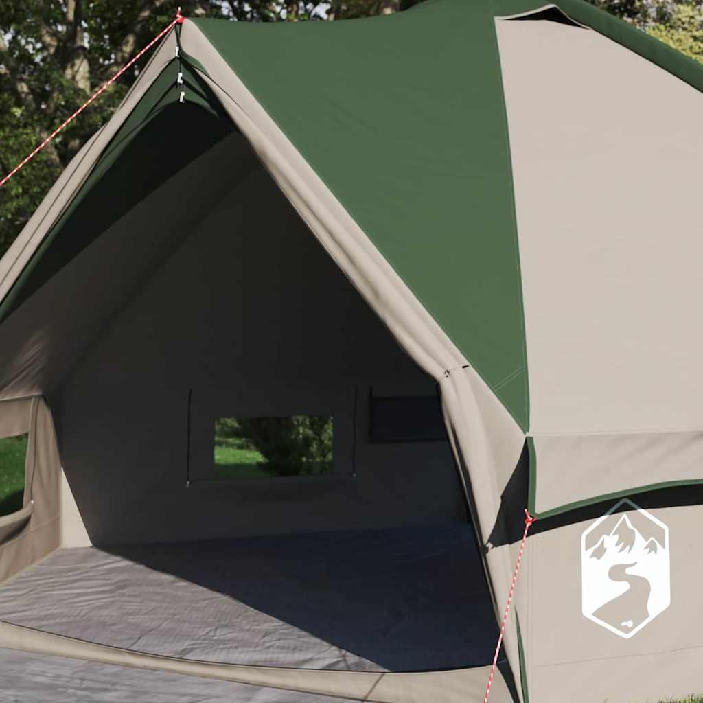 Teepee Telt 4-Person 4 personer Grøn og Grå