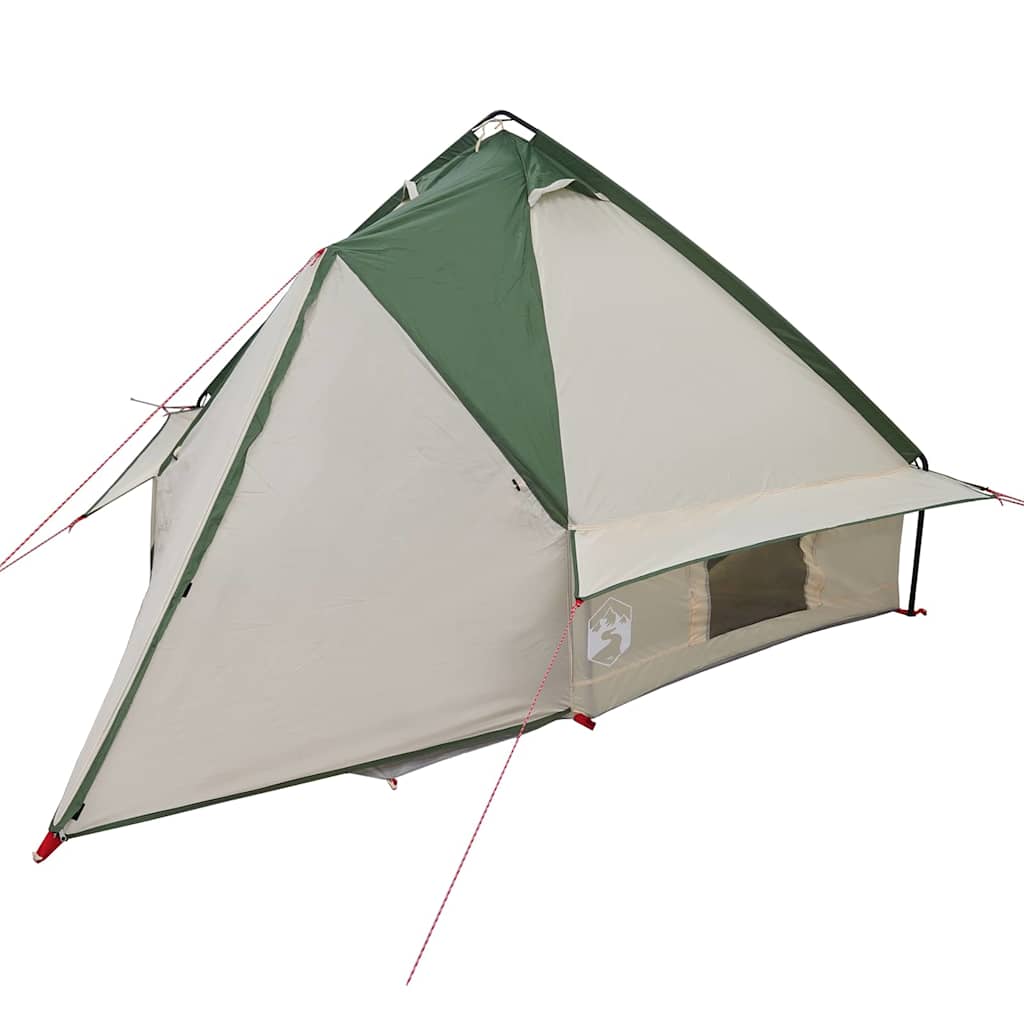 Teepee Telt 4-Person 4 personer Grøn og Grå