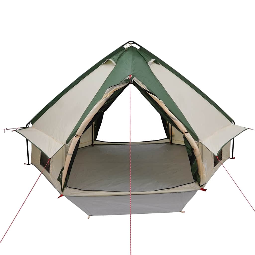 Teepee Telt 4-Person 4 personer Grøn og Grå