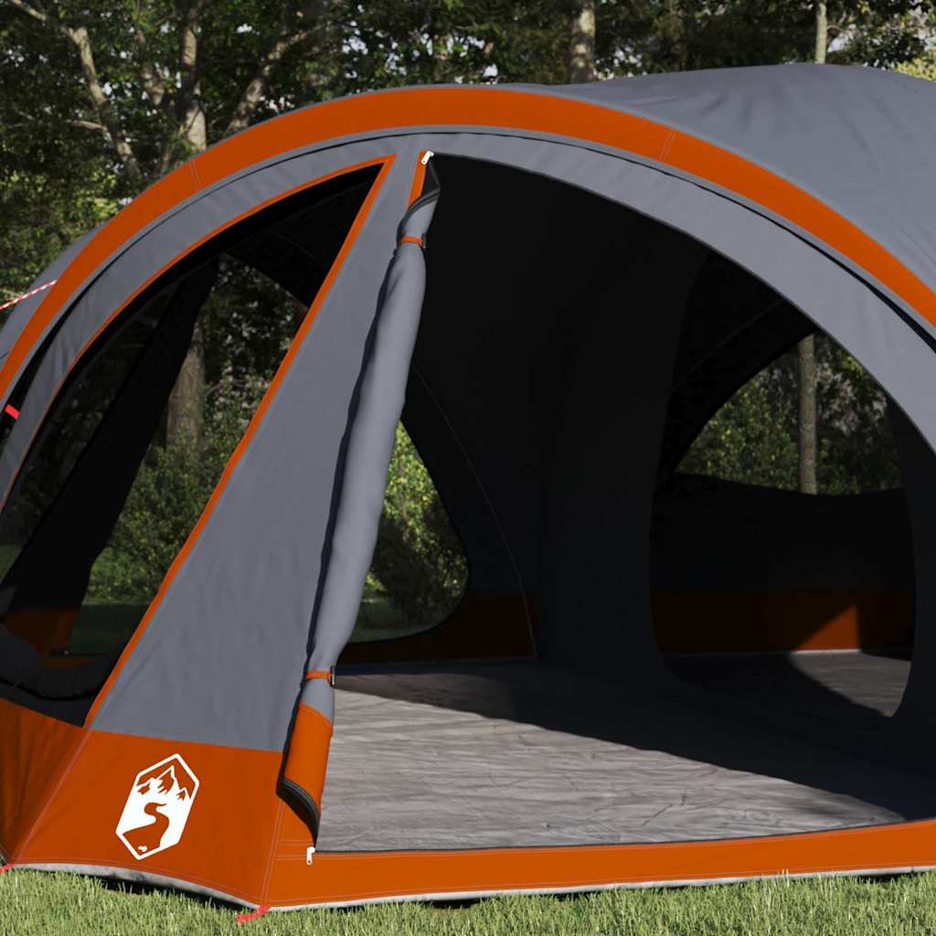 Familietelt til 10 personer Grå og orange 460 x 430 x 214 cm
