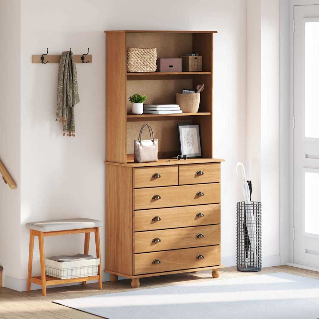 Skab ASKIM Honning Voks 91 x 40 x 200,5 cm Massiv fyrretræ