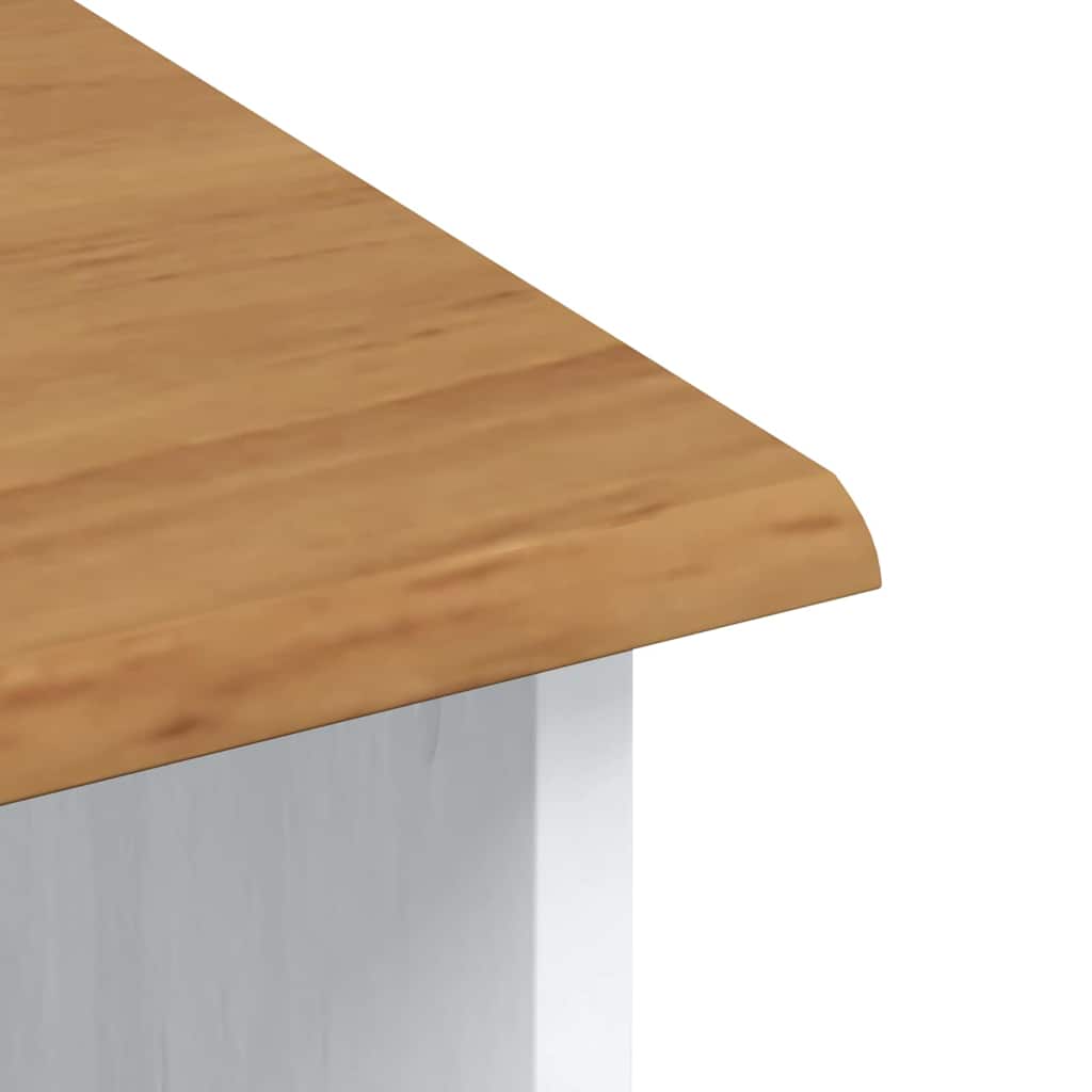 Skab med skuffe ASKIM Hvid 91 x 40 x 200,5 cm Massiv fyrretræ