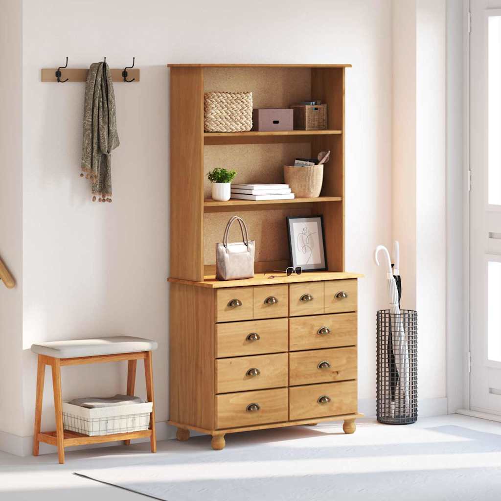 Skab ASKIM Honning Voks 91 x 40 x 184 cm Massiv fyrretræ