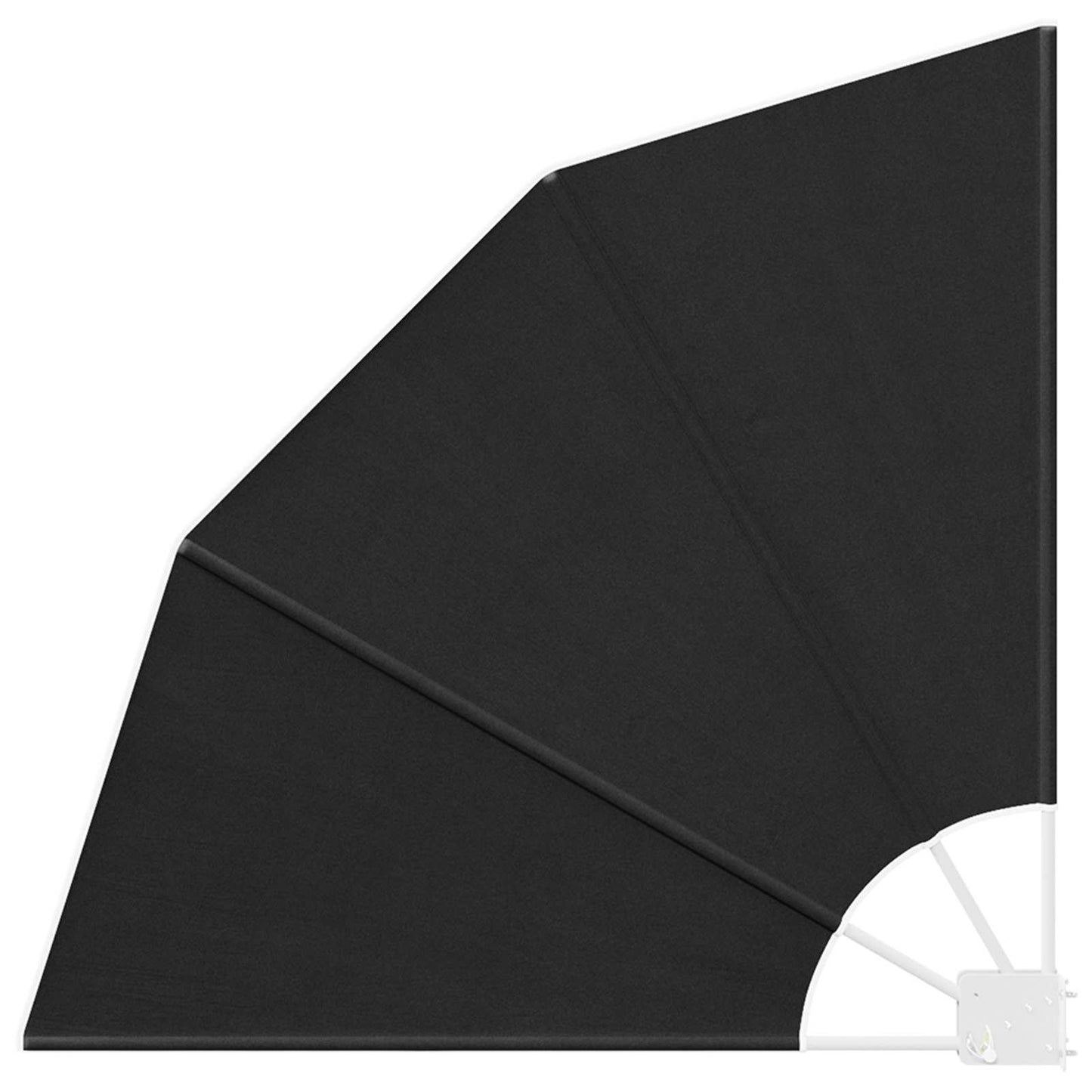 Balkon Afskærmning 115 x 115 cm Polyester Sort