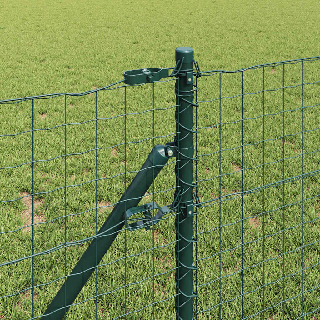 Einbetonierter Zaunpfosten 7 stk. Grøn Pulverlakeret stål