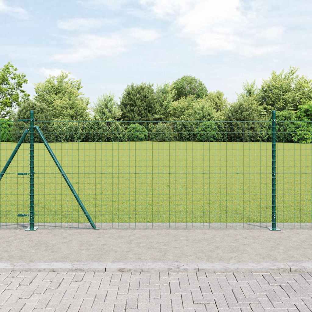 Hegn stang med beton base 13 stk. Grøn Pulverlakeret stål