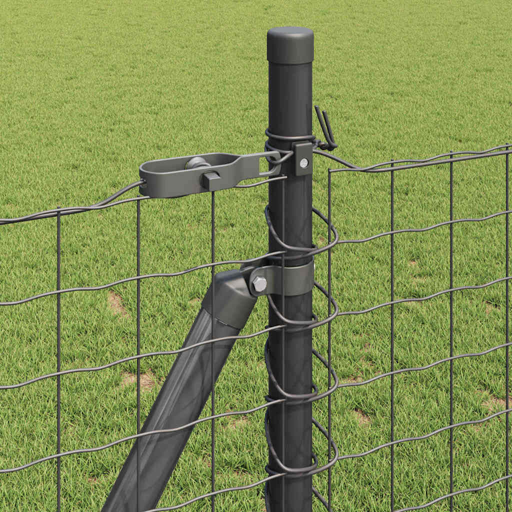 Hegn stang med beton base 13 stk. Grå Pulverlakeret stål